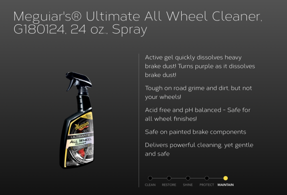 Meguiar's Ultimate All Wheel Cleaner, G180124, 24 oz, Spray