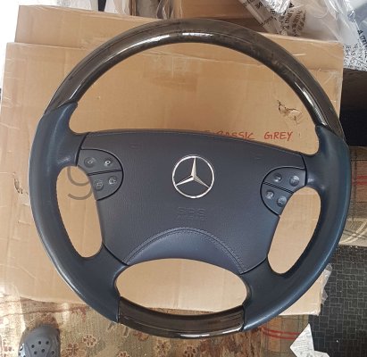 W210 wood steering deals wheel