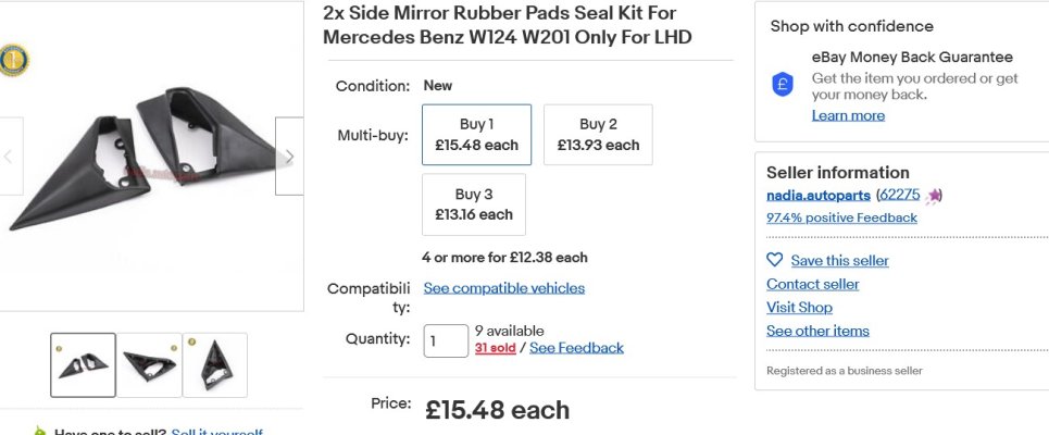 Screenshot 2022-12-09 at 14-52-21 2x Side Mirror Rubber Pads Seal Kit For Mercedes Benz W124 ...jpeg