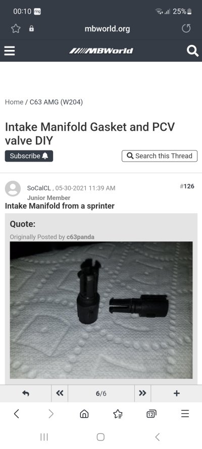 M156 broken inlet manifold pipe insert | Engine | MBClub UK - Bringing ...