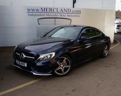 2016 (16) MERCEDES BENZ C220D AMG LINE COUPE DIESEL AUTO BLUE ...