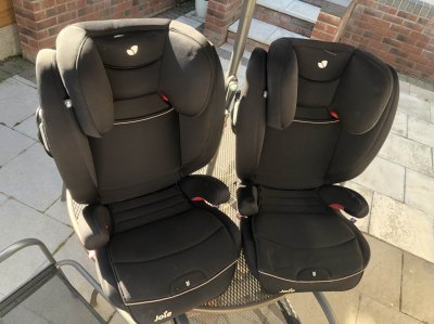 2x Joie Duallo Tuxedo Black Car Seat Group 2 3 15 36kg Forward