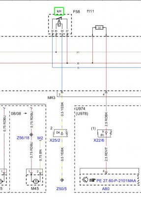 W164 Om642 ML 320 strange fault code? Front SAM 905D circuit 15 relay ...