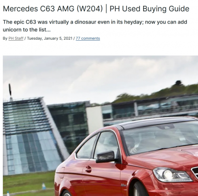 Mercedes C63 AMG (W204), PH Used Buying Guide, AMG Lounge