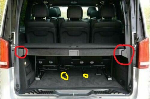 mercedes parcel shelf clips