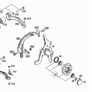 W212 front suspension