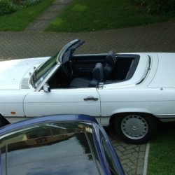 '89 300SL at home (with blue C Sport Coupe Evo)