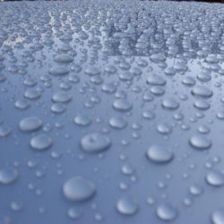 Rain beading on roof after waxing