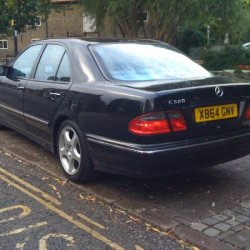 W210 E320 CDi by the river