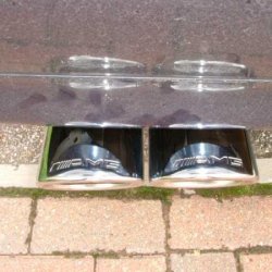 W208 CLK55 exhaust back box modified and fitted.