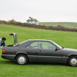 The car park at Kimmeridge Bay, Dorset