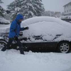 After one nights snow at the Coylumbridge Hilton, when we arrived there was none.