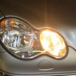 Facelift clear halogen headlights