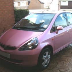 Pink Honda Jazz