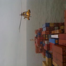 heli ops at sea approaching Felixstowe