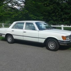 This is a 300SD, W116.
A fantastic car, the turbo really whoosh's in and gives an instant smile. No rust, Californian import.