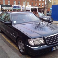 One liberal dose of Bilt-Hamber Cleanser-Polish, one exceptionally powerful Halfords Polisher, and three hours of work later - a swirl-free W140 with