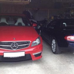 C63 Red Garaged