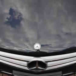 C350 clouds in the bonnet