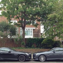 My SLK comes face to face with its evil twin