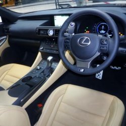 The interior of Lexus RC300h F SPORT