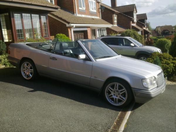 1995 CE220 Cabriolet, Silver, Brabus alloys.