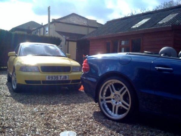 1998 Audi A4 1.8t Sport - Lowered, black grills and badges.