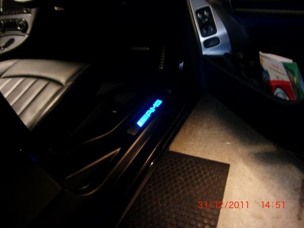 AMG illuminated sills (hard to get a decent picture on an iphone)