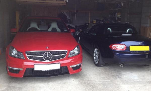 C63 Red Garaged