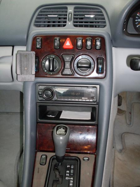 Central console showing CD player etc