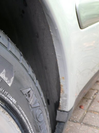 classic CLK rust on rear wheel arch