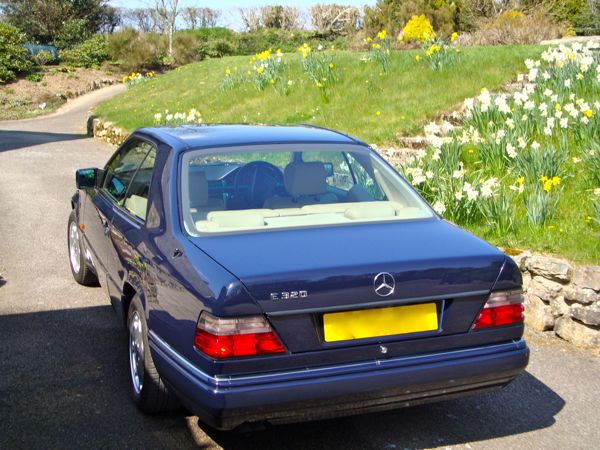 My W124 Coupe in the Cornish sun.