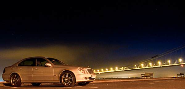 Night shot near humber bridge