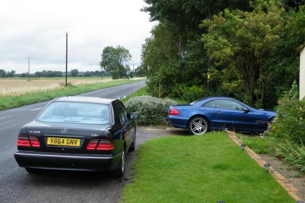 Parked up with my dads SL500 in the driveway.