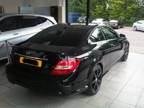 pick up day !26/6/12 - first new amg sports plus coupe in the showroom - and with the optional black alloys!