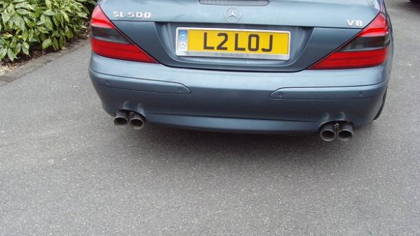 Rear view of new exhaust just fitted - 09.03.2013