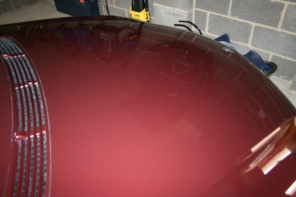 See the bike frame reflected in the bonnet