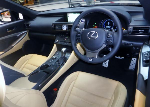 The interior of Lexus RC300h F SPORT