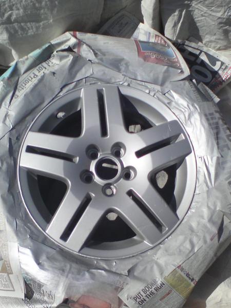 VW alloy refurb, silver paint