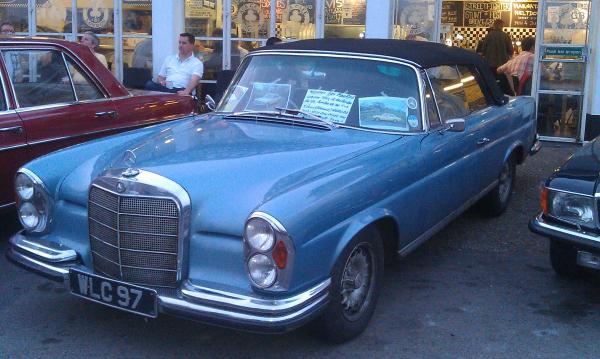 W111 at the Ace Cafe. 23 May 2012