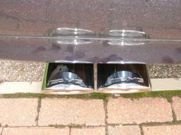 W208 CLK55 exhaust back box modified and fitted.